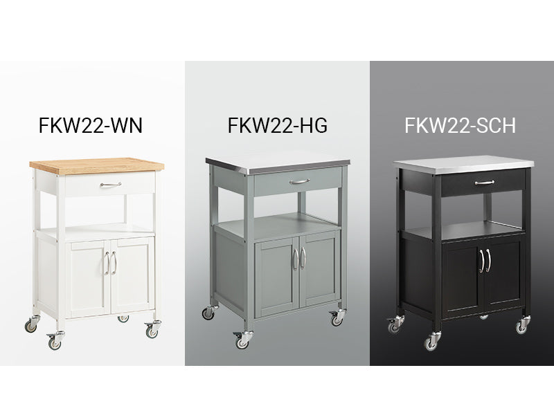 SoBuy FKW22-HG Desserte Cuisine avec Roulettes, Format Compact, Usage Polyvalent, Mobile, pour Cuisine et Salle à Manger, Usage Quotidien – L60×P44×H92 cm, Gris