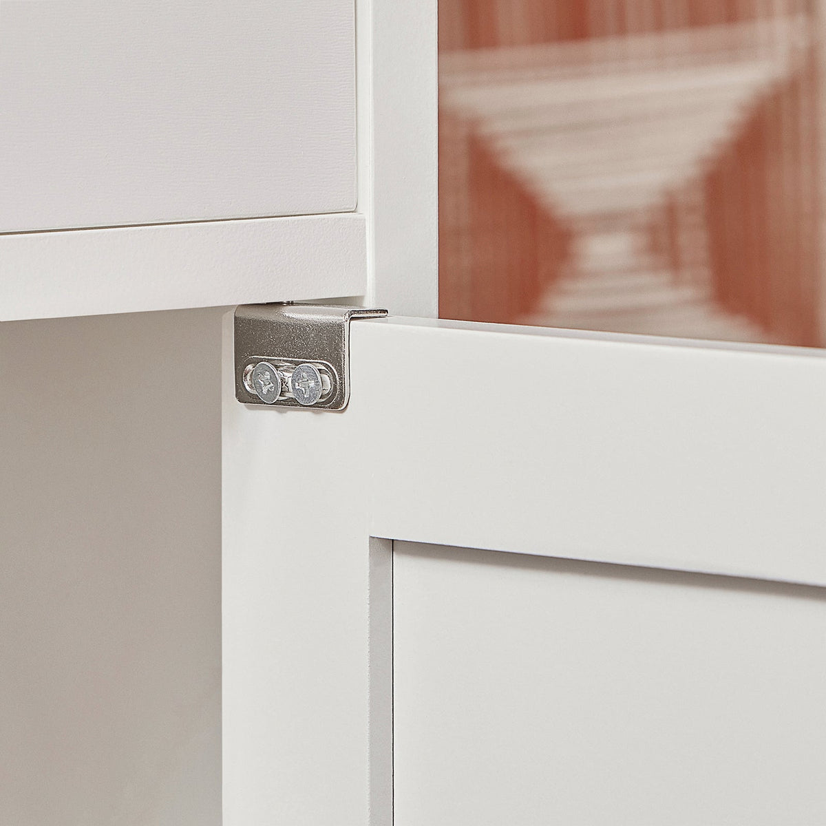 SoBuy FKW45-WN Desserte cuisine bois massif 67 cm avec plan en hévéa, tiroir et casier à vin – Blanc et naturel