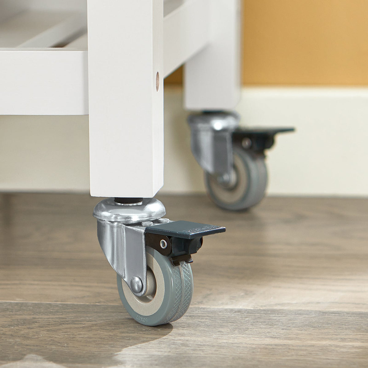 SoBuy FKW68-WN Chariot de Service Desserte à roulettes Table Roulante Meuble de Rangement