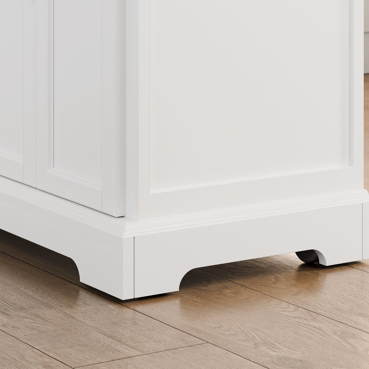 SoBuy FKW71-III-WN Îlot Cuisine Mobile avec Plan Extensible – Desserte Gain de Place, Blanc