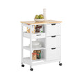 SoBuy FKW79-W Desserte Cuisine avec Roulettes et 3 Tiroirs, Mobile, pour Cuisine et Salle à Manger, Rangement Optimisé, Usage Quotidien – L68×P38×H85 cm, Blanc