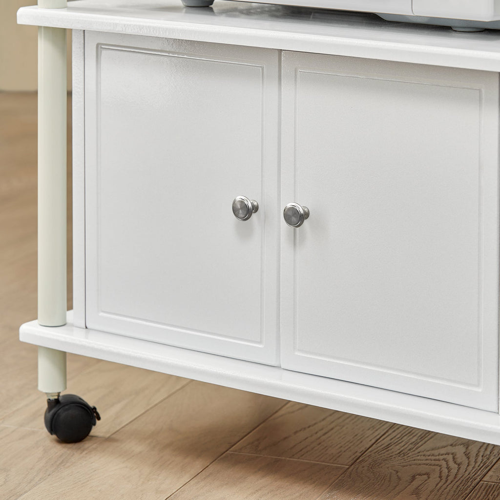 SoBuy FRG12-W Meuble rangement cuisine roulant en bois, Chariot de cuisine de service
