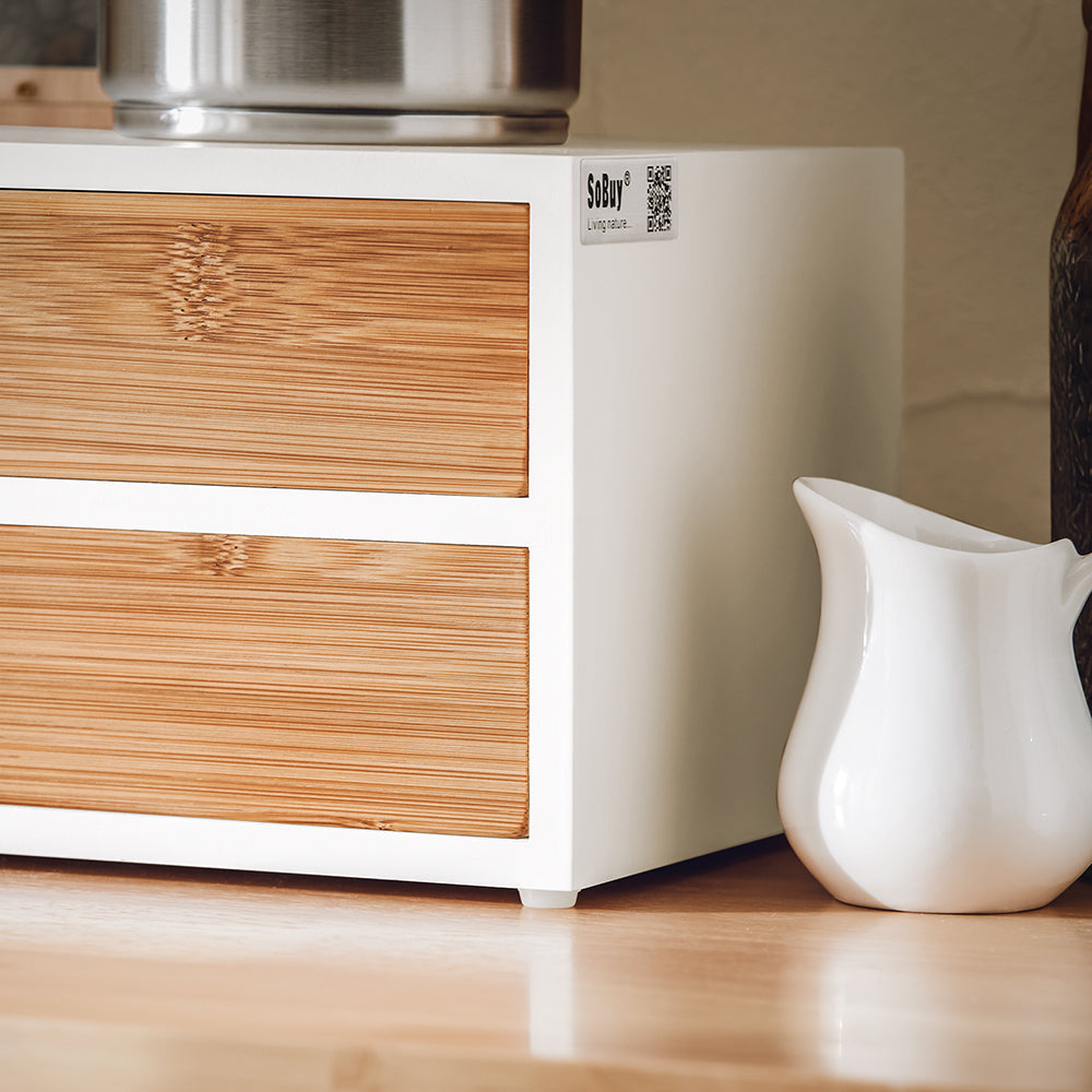 SoBuy FRG180-WN Boîte de rangement Porte-Capsules Nespresso Distributeur Boîte