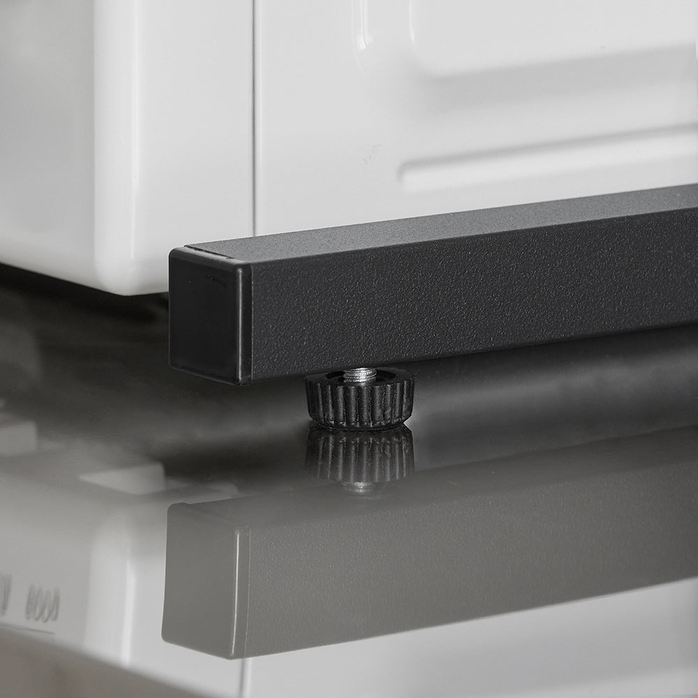 SoBuy KCR08-PF Étagère Micro-Ondes 2 Niveaux pour Double Four, Grande Capacité, Rangement Optimisé, Design Fonctionnel, Usage Quotidien – Charge 40 kg, Métal